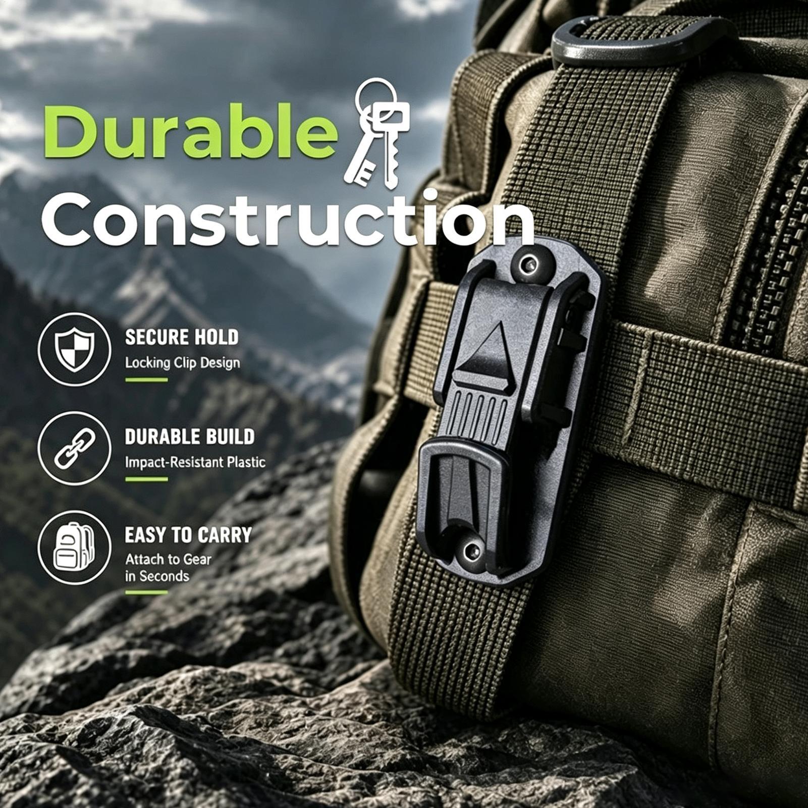 1個入り。ベルトに取り付けられる多機能キーホルダー。頑丈なバ - Outdoor Adventure Backpack のレビューと価格